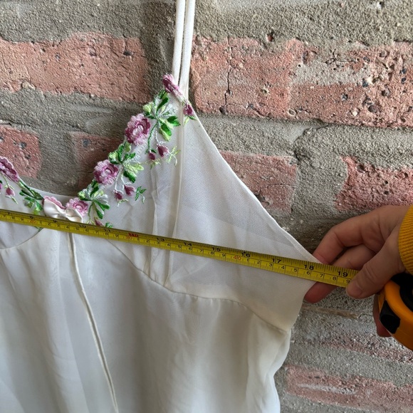 Sheer Cream White Floral Embroidered Camisole women large - Picture 4 of 5